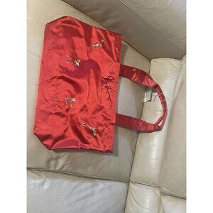 Fred Hayman‎ Born To Shop Tote Bag Beverly Hills 17 By 12 Inches  Red